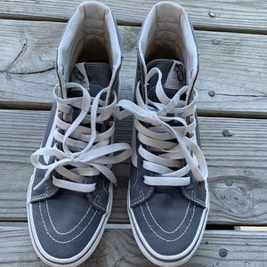 Grey high top vans